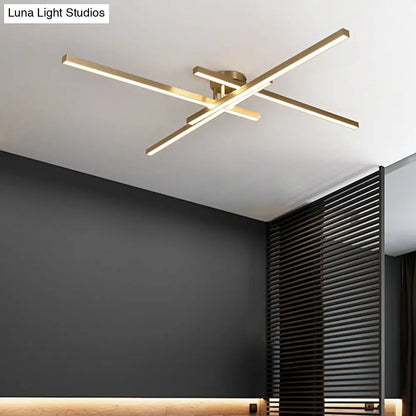 DecorBites™ DecorBites™ Minimalistic Acrylic LED Ceiling Mount Lamp for Living Room: Radial Flush Light Fixture