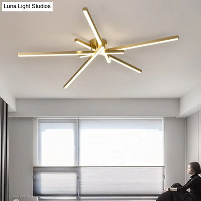 DecorBites™ DecorBites™ Minimalistic Acrylic LED Ceiling Mount Lamp for Living Room: Radial Flush Light Fixture