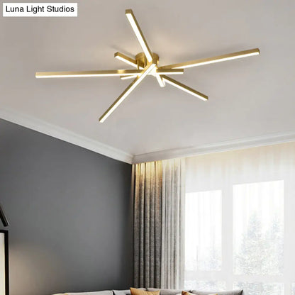 DecorBites™ DecorBites™ Minimalistic Acrylic LED Ceiling Mount Lamp for Living Room: Radial Flush Light Fixture