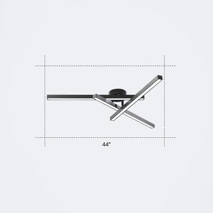 DecorBites™ DecorBites™ Minimalistic Acrylic LED Ceiling Mount Lamp for Living Room: Radial Flush Light Fixture