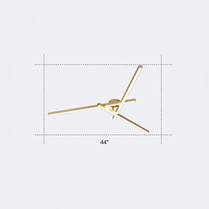 DecorBites™ DecorBites™ Minimalistic Acrylic LED Ceiling Mount Lamp for Living Room: Radial Flush Light Fixture