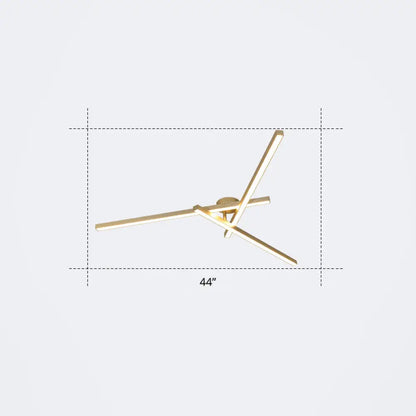 DecorBites™ DecorBites™ Minimalistic Acrylic LED Ceiling Mount Lamp for Living Room: Radial Flush Light Fixture