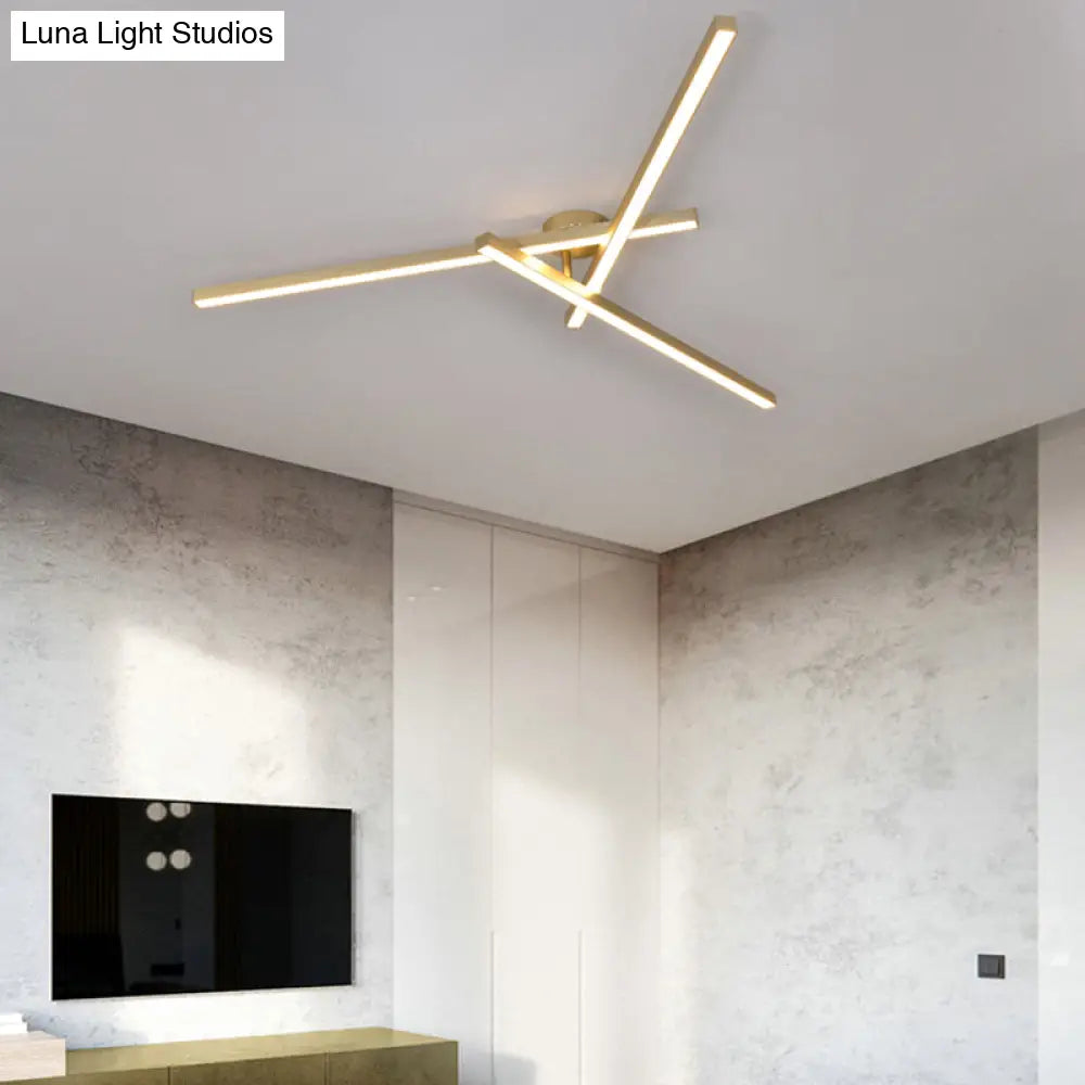 DecorBites™ DecorBites™ Minimalistic Acrylic LED Ceiling Mount Lamp for Living Room: Radial Flush Light Fixture