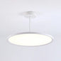 Minimalistic Acrylic Pendant LED Ceiling Light with Hanging Rod – Flat Shade Diner Lighting