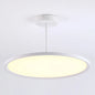 Minimalistic Acrylic Pendant LED Ceiling Light with Hanging Rod – Flat Shade Diner Lighting