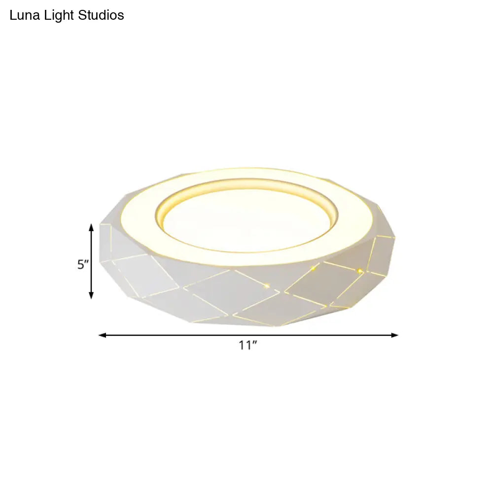 DecorBites™ DecorBites™ Minimalistic Acrylic Shade LED Ceiling Light in White, 11"/19.5"/24.5" Wide