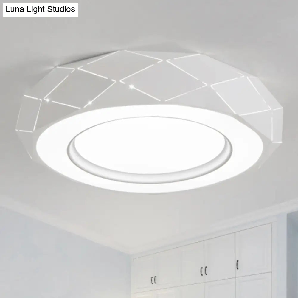 DecorBites™ DecorBites™ Minimalistic Acrylic Shade LED Ceiling Light in White, 11"/19.5"/24.5" Wide