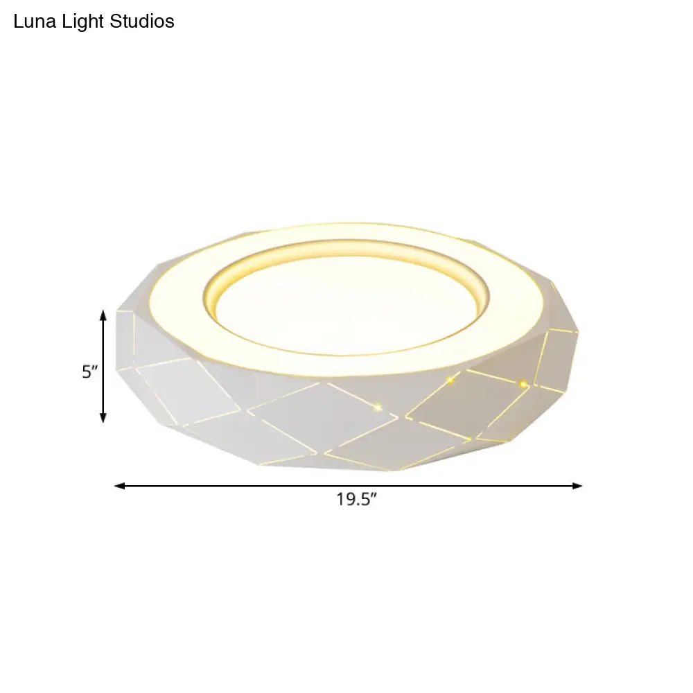 DecorBites™ DecorBites™ Minimalistic Acrylic Shade LED Ceiling Light in White, 11"/19.5"/24.5" Wide