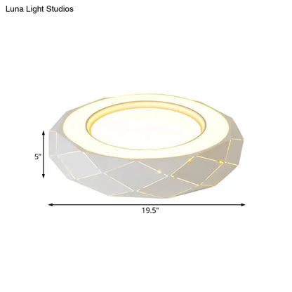 DecorBites™ DecorBites™ Minimalistic Acrylic Shade LED Ceiling Light in White, 11"/19.5"/24.5" Wide