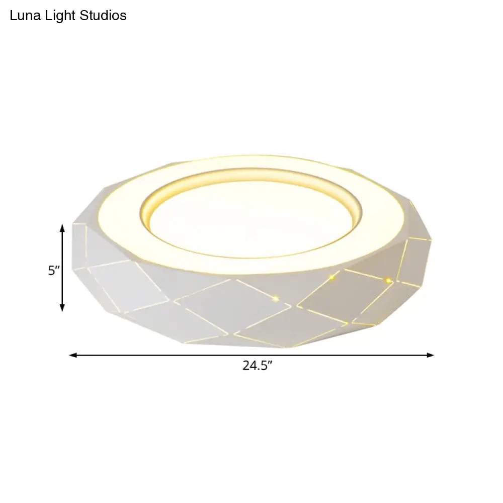 DecorBites™ DecorBites™ Minimalistic Acrylic Shade LED Ceiling Light in White, 11"/19.5"/24.5" Wide