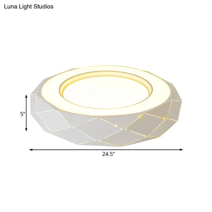 DecorBites™ DecorBites™ Minimalistic Acrylic Shade LED Ceiling Light in White, 11"/19.5"/24.5" Wide