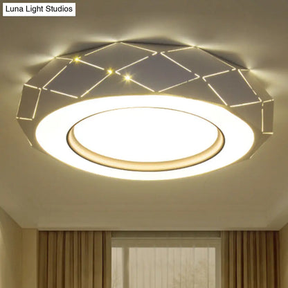 DecorBites™ DecorBites™ Minimalistic Acrylic Shade LED Ceiling Light in White, 11"/19.5"/24.5" Wide