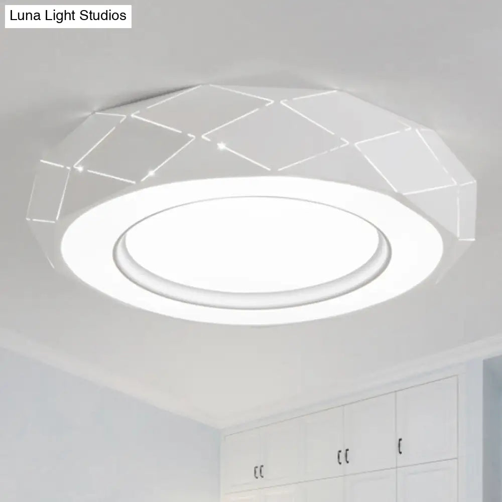 DecorBites™ DecorBites™ Minimalistic Acrylic Shade LED Ceiling Light in White, 11"/19.5"/24.5" Wide