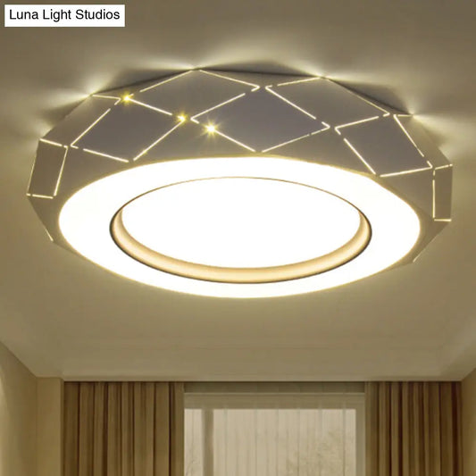 DecorBites™ DecorBites™ Minimalistic Acrylic Shade LED Ceiling Light in White, 11"/19.5"/24.5" Wide