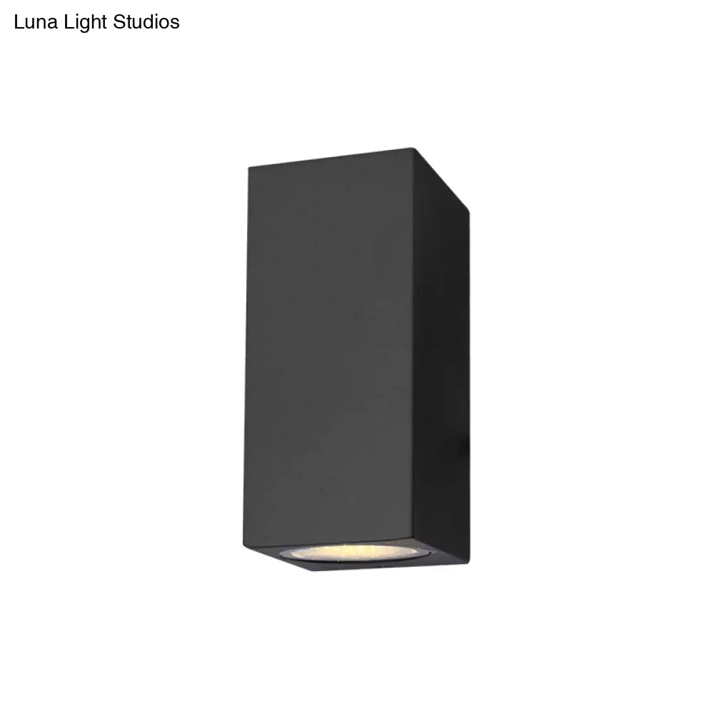 DecorBites™ DecorBites™ Minimalistic Black Aluminum Geometric LED Wall Sconce for Patio