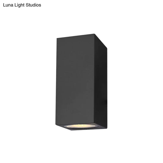 DecorBites™ DecorBites™ Minimalistic Black Aluminum Geometric LED Wall Sconce for Patio