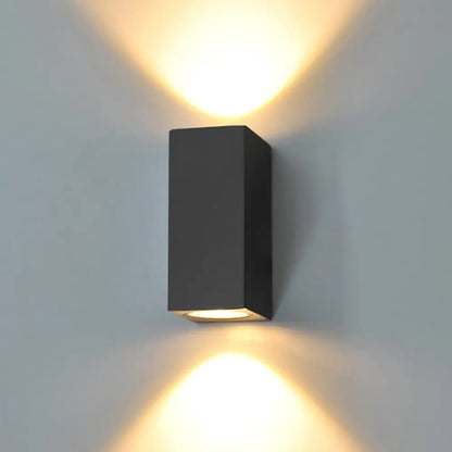 DecorBites™ DecorBites™ Minimalistic Black Aluminum Geometric LED Wall Sconce for Patio