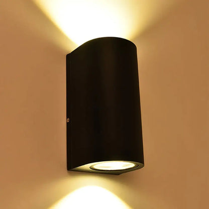 DecorBites™ DecorBites™ Minimalistic Black Aluminum Geometric LED Wall Sconce for Patio