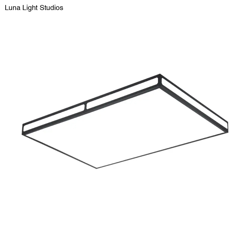 DecorBites™ DecorBites™ Minimalistic Black LED Flush Light for Living Room - Acrylic Ceiling Lamp