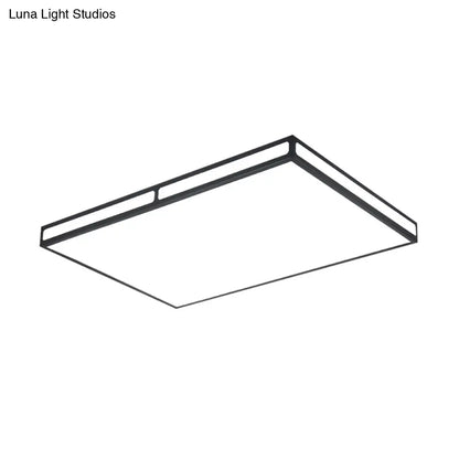 DecorBites™ DecorBites™ Minimalistic Black LED Flush Light for Living Room - Acrylic Ceiling Lamp