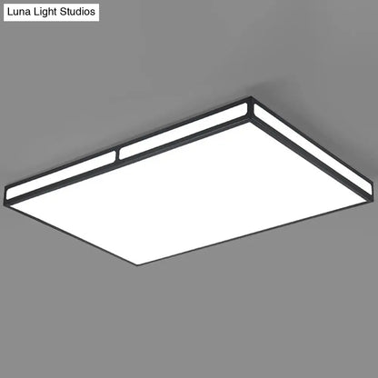 DecorBites™ DecorBites™ Minimalistic Black LED Flush Light for Living Room - Acrylic Ceiling Lamp