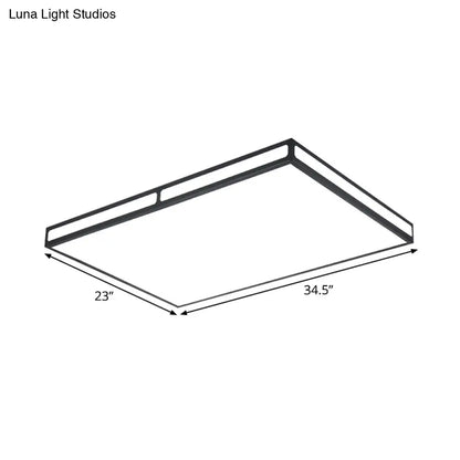 DecorBites™ DecorBites™ Minimalistic Black LED Flush Light for Living Room - Acrylic Ceiling Lamp