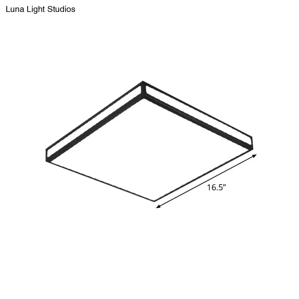 DecorBites™ DecorBites™ Minimalistic Black LED Flush Light for Living Room - Acrylic Ceiling Lamp
