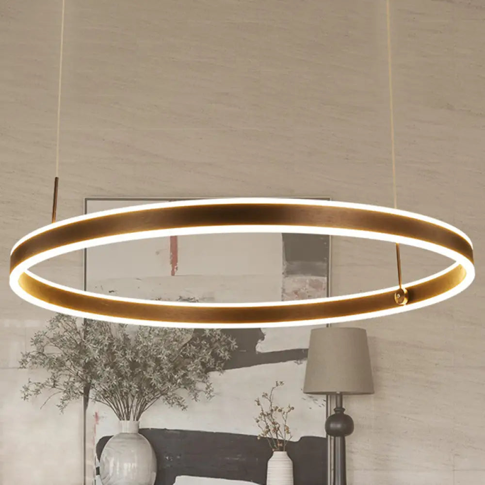 Minimalistic Coffee Acrylic LED Pendant Lighting for Living Room