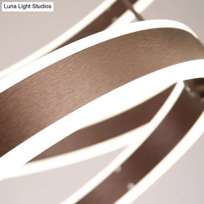 Minimalistic Coffee Acrylic LED Pendant Lighting for Living Room