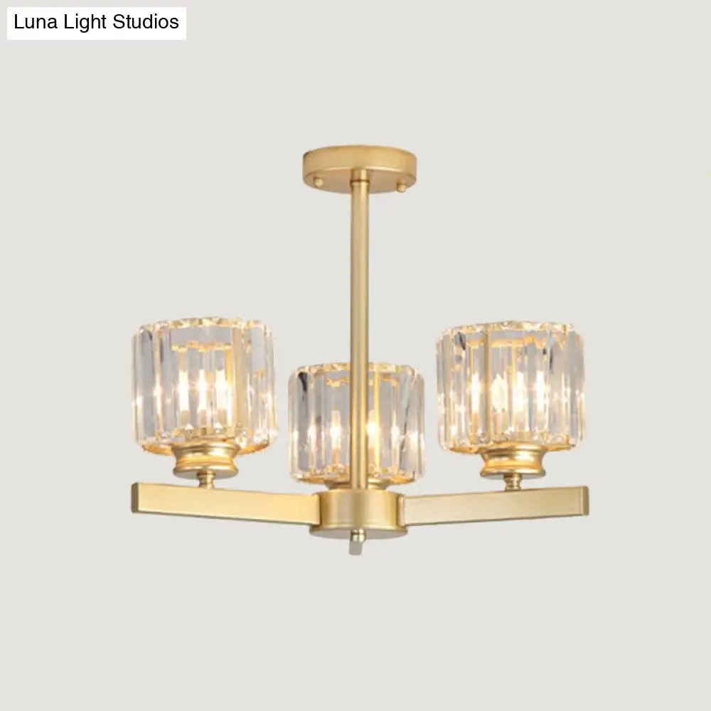 Lámpara de techo minimalista de cristal para sala de estar