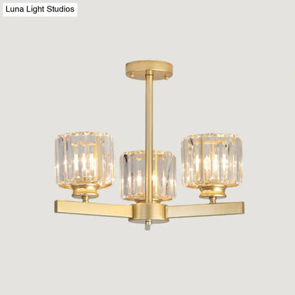 Lámpara de techo minimalista de cristal para sala de estar