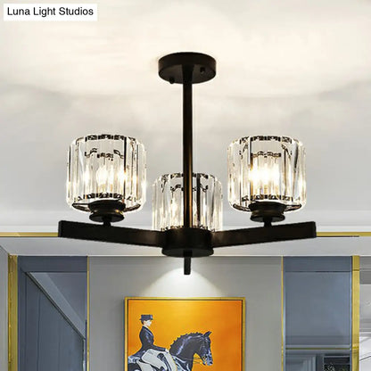 Lámpara de techo minimalista de cristal para sala de estar