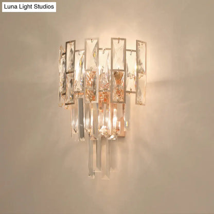 DecorBites™ DecorBites™ Minimalistic Crystal Prism Wall Lighting: 3-Light Sconce Fixture for Living Room