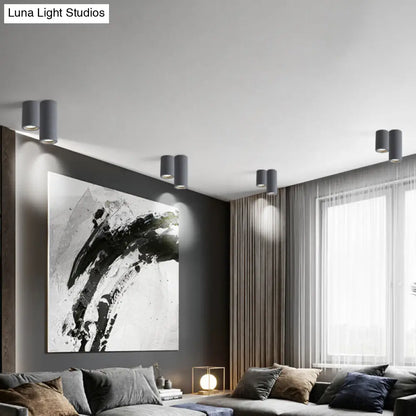 DecorBites™ Lámpara de techo cilíndrica LED minimalista DecorBites™ - Gris cemento