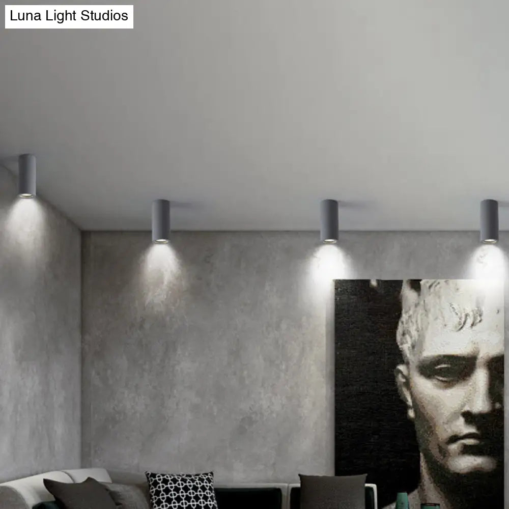 DecorBites™ Lámpara de techo cilíndrica LED minimalista DecorBites™ - Gris cemento