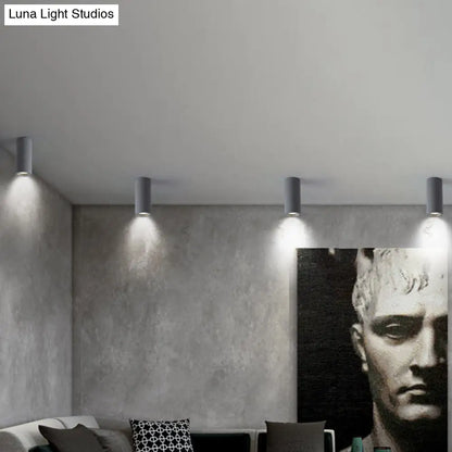 DecorBites™ Lámpara de techo cilíndrica LED minimalista DecorBites™ - Gris cemento