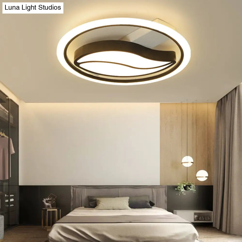 DecorBites™ Lámpara de techo LED minimalista empotrada para dormitorio - Iluminación semiempotrada con aro acrílico