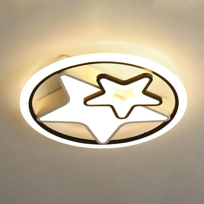 DecorBites™ Lámpara de techo LED minimalista empotrada para dormitorio - Iluminación semiempotrada con aro acrílico