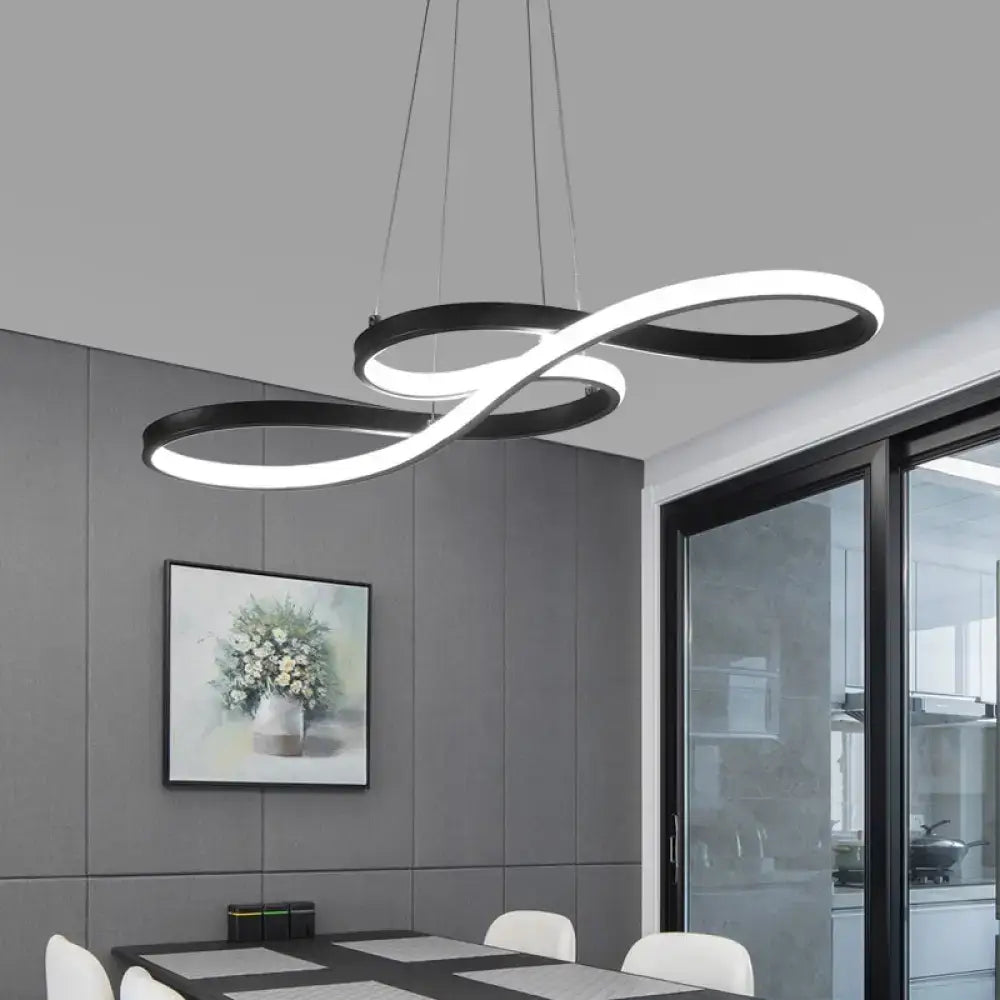 Decorbites™ minimalistic led infinity ceiling light with sleek black and white design and smooth led lighting