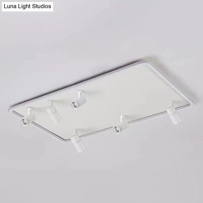 DecorBites™ DecorBites™ Iluminación minimalista para sala de estar: Foco LED rectangular de techo empotrado en acrílico