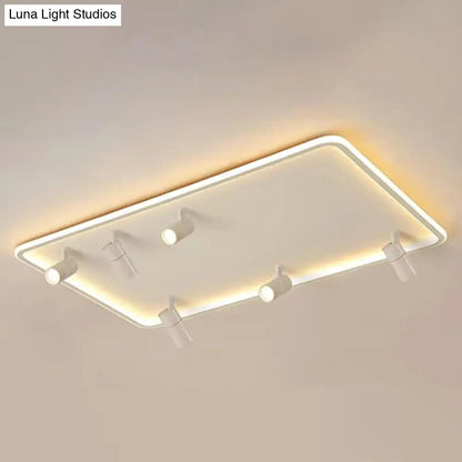 DecorBites™ DecorBites™ Iluminación minimalista para sala de estar: Foco LED rectangular de techo empotrado en acrílico