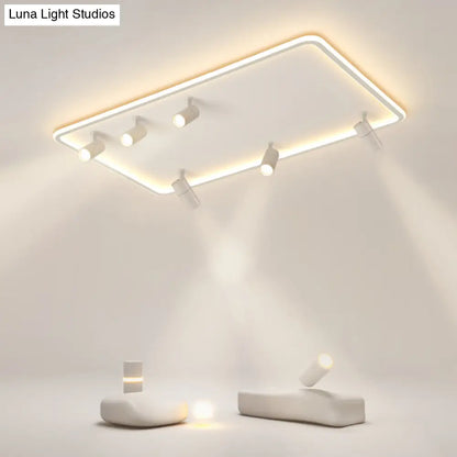 DecorBites™ DecorBites™ Iluminación minimalista para sala de estar: Foco LED rectangular de techo empotrado en acrílico