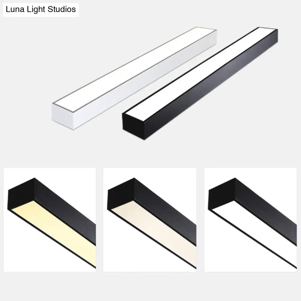 DecorBites™ DecorBites™ Iluminación minimalista para oficina: Lámpara de techo LED empotrada en metal con forma de poste 