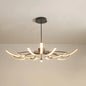 Minimalistic White Floral Chandelier LED Ceiling Light for Living Room