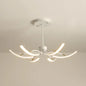 Minimalistic White Floral Chandelier LED Ceiling Light for Living Room