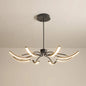 Minimalistic White Floral Chandelier LED Ceiling Light for Living Room