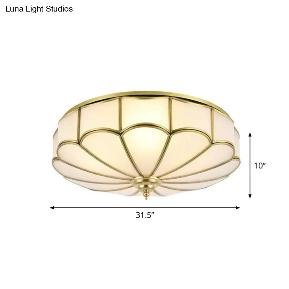 ديكوربايتس™ ديكوربايتس™ مصباح سقف زجاجي أبيض بسيط مثبت على الحائط