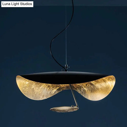 Modern 1-Bulb Pendant Lamp with Metal Hat Shade - Perfect for Restaurants