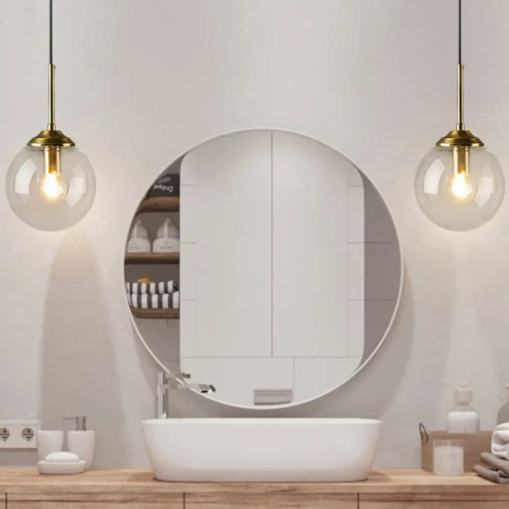 Aplique de pared DecorBites™ moderno de 1 cabezal con forma de globo en color dorado: perfecto para dormitorios