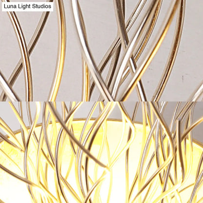 DecorBites™ DecorBites™ Modern 1-Light Gold Torch Wall Sconce for Stairway Lighting